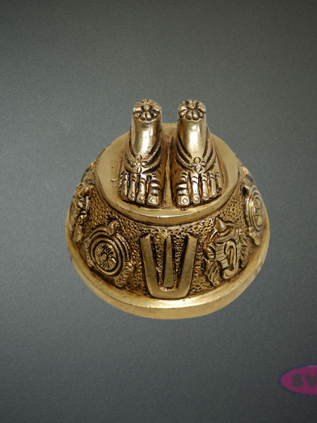 Brass Perumal Padam Idol | Divine Vishnu Thiruvadi for Home Temple Decor