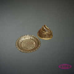 Brass Perumal Padam with Plate Set | Hindu Pooja Item | Home Temple Decor
