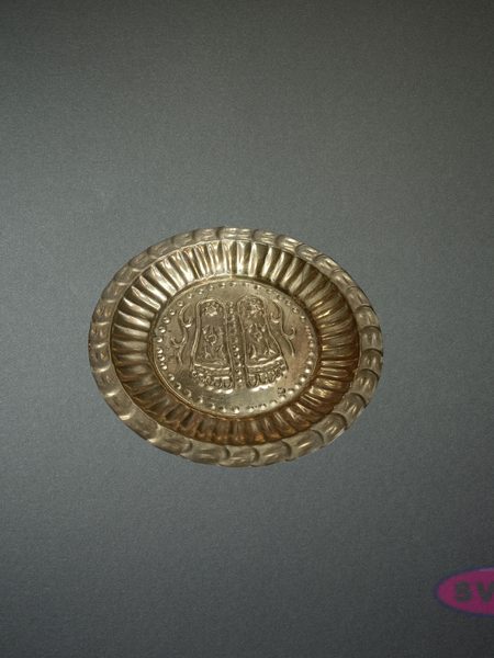 Brass Perumal Padam with Plate Set | Hindu Pooja Item | Home Temple Decor