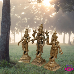 Panchalogam  Perumal With Sridevi And Bhudevi Small Size