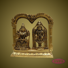 Lord Venkateswara with Goddess Lakshmi Brass Idol – Perumal Thayar Arch Design for Pooja & Decor