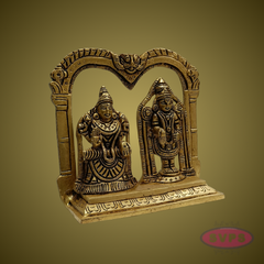 Lord Venkateswara with Goddess Lakshmi Brass Idol – Perumal Thayar Arch Design for Pooja & Decor