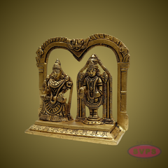 Lord Venkateswara with Goddess Lakshmi Brass Idol – Perumal Thayar Arch Design for Pooja & Decor