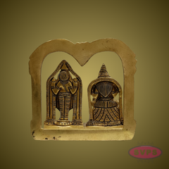 Lord Venkateswara with Goddess Lakshmi Brass Idol – Perumal Thayar Arch Design for Pooja & Decor