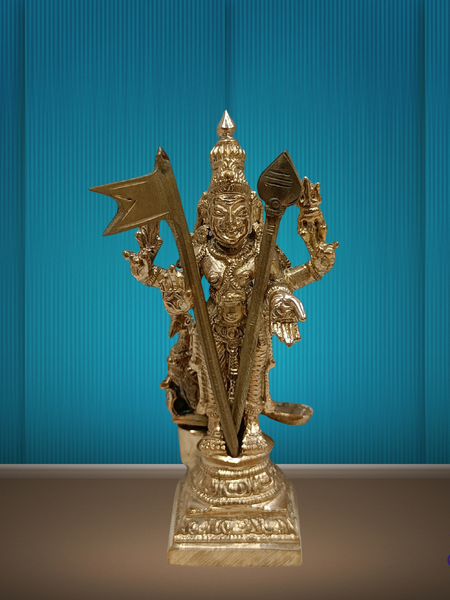 Handmade Panchalogam Murugar / Kumarar Karthikeyar Statue - 4 Inches