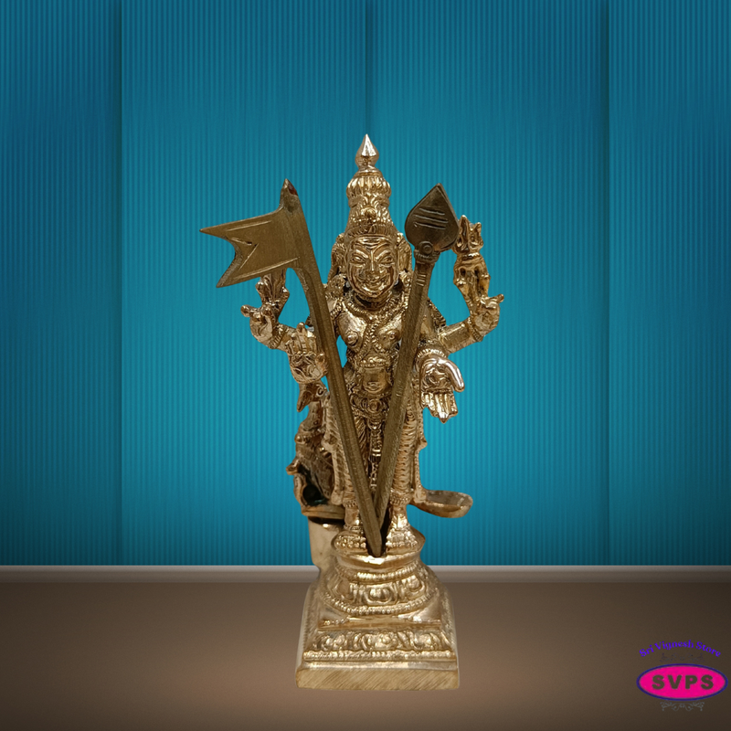 Handmade Panchalogam Murugar / Kumarar Karthikeyar Statue - 4 Inches