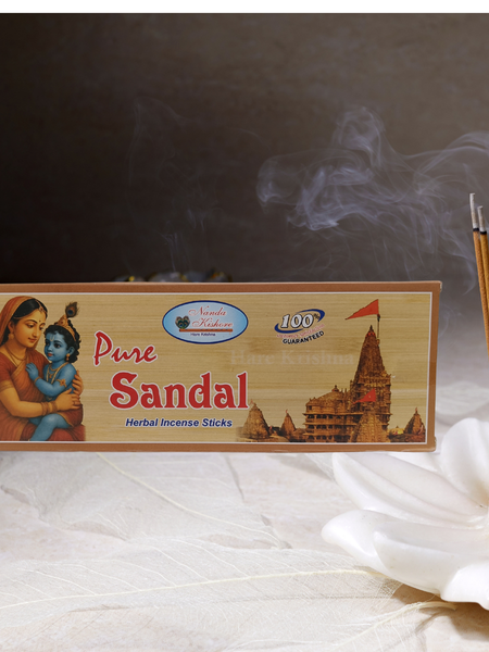 Pure Sandal Incense Sticks – Handrolled Natural Sandalwood Agarbatti for Puja & Meditation