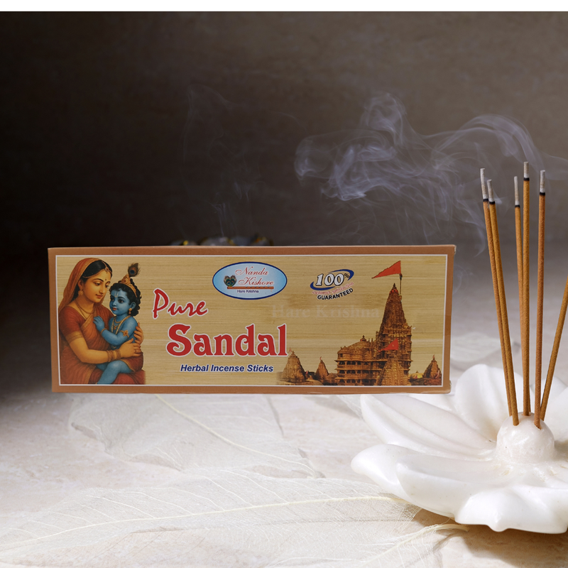 Pure Sandal Incense Sticks – Handrolled Natural Sandalwood Agarbatti for Puja & Meditation
