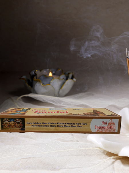Pure Sandal Incense Sticks – Handrolled Natural Sandalwood Agarbatti for Puja & Meditation