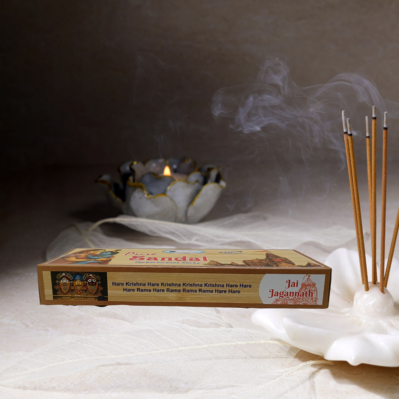 Pure Sandal Incense Sticks – Handrolled Natural Sandalwood Agarbatti for Puja & Meditation