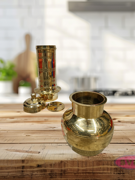 Traditional Solid Bronze Puttu Maker – Heavy Duty