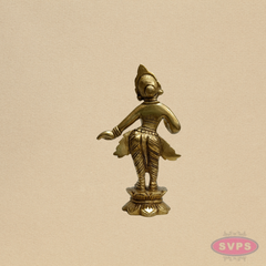 Brass Radha Devi Standing Idol – Handcrafted Spiritual Decor
