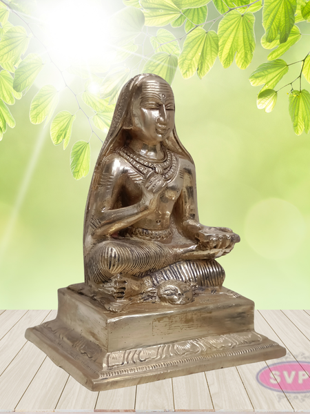 Panchaloha Raghavendra Swamy Idol – Traditional Guru Statue for Pooja