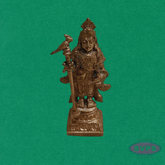 Handcrafted Panchalogha Murugan Idol – Lord Subramanya with Vel & Peacock