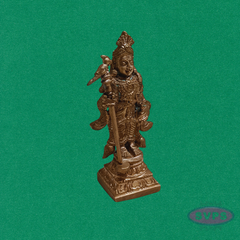 Handcrafted Panchalogha Murugan Idol – Lord Subramanya with Vel & Peacock