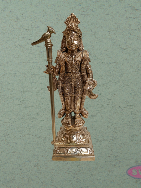 Panchalogham Raja Alangaram Lord Murugan Idol with Vel – 12 Inch
