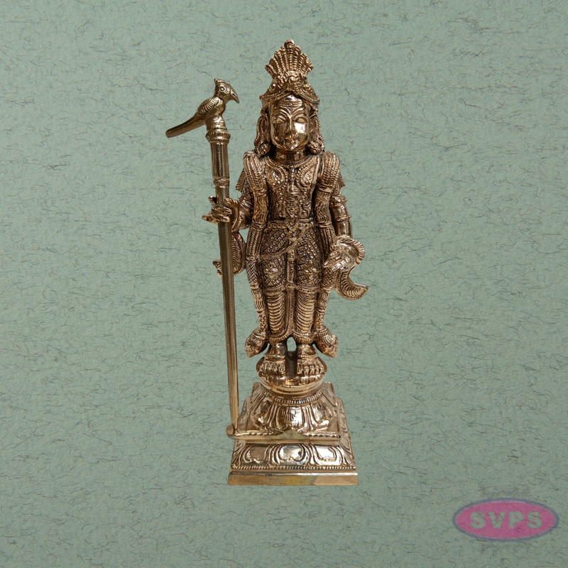 Panchalogham Raja Alangaram Lord Murugan Idol with Vel – 12 Inch