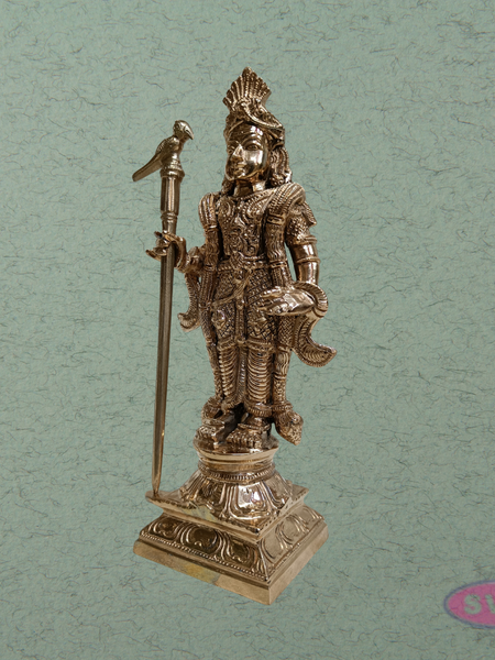 Panchalogham Raja Alangaram Lord Murugan Idol with Vel – 12 Inch