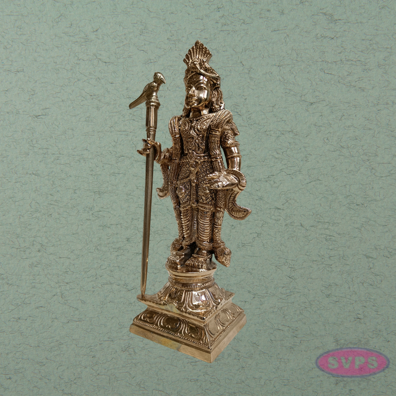 Panchalogham Raja Alangaram Lord Murugan Idol with Vel – 12 Inch