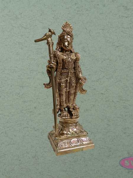 Panchalogham Raja Alangaram Lord Murugan Idol with Vel – 12 Inch