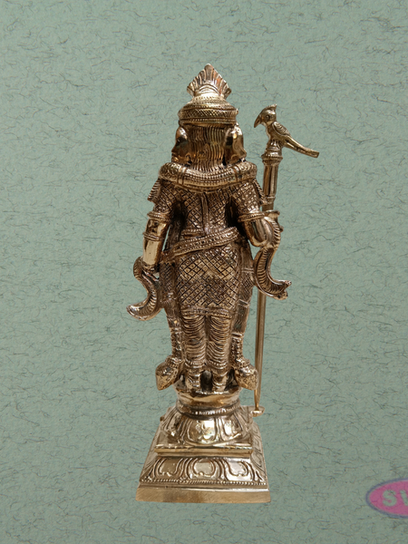 Panchalogham Raja Alangaram Lord Murugan Idol with Vel – 12 Inch
