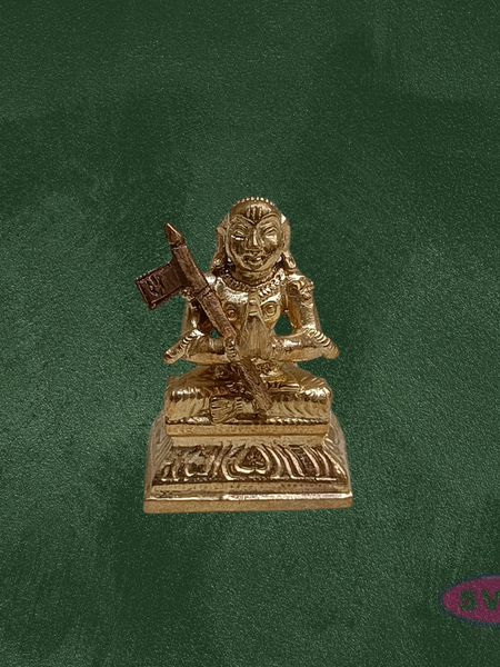 Handcrafted Panchalogha Ramanujar Idol – Seated Acharya with Danda