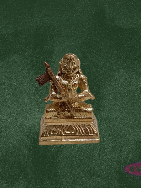 Handcrafted Panchalogha Ramanujar Idol – Seated Acharya with Danda