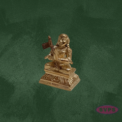 Handcrafted Panchalogha Ramanujar Idol – Seated Acharya with Danda
