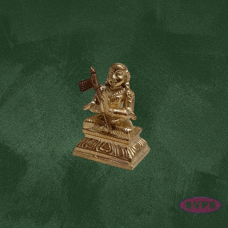 Handcrafted Panchalogha Ramanujar Idol – Seated Acharya with Danda