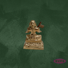 Handcrafted Panchalogha Ramanujar Idol – Seated Acharya with Danda