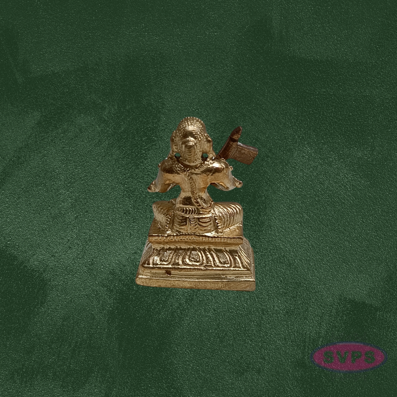 Handcrafted Panchalogha Ramanujar Idol – Seated Acharya with Danda