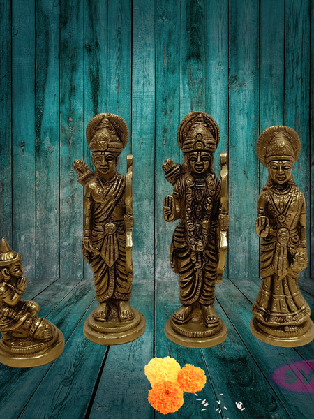 Brass Ram Darbar Idol Set – Auspicious Gift for Housewarming & Festivals