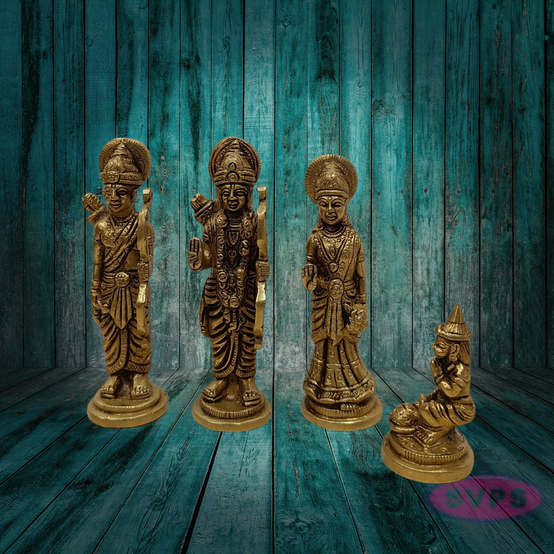 Brass Ram Darbar Idol Set – Auspicious Gift for Housewarming & Festivals