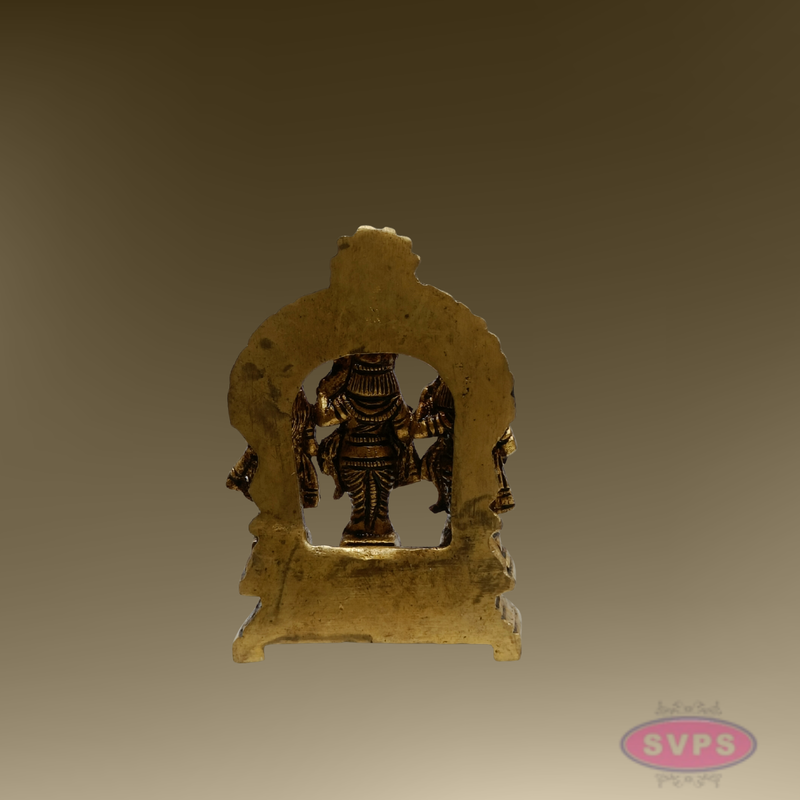 Rama Parivar Brass Idol – Sita, Lakshmana & Hanuman with Prabhavali Arch for Pooja