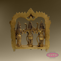 8 Inch Ram Darbar Brass Murti – Divine Rama Parivar Statue for Mandir Decoration