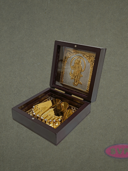 Lord Lakshmi Murugan Paduka Box – Decorative Pooja Gift Box