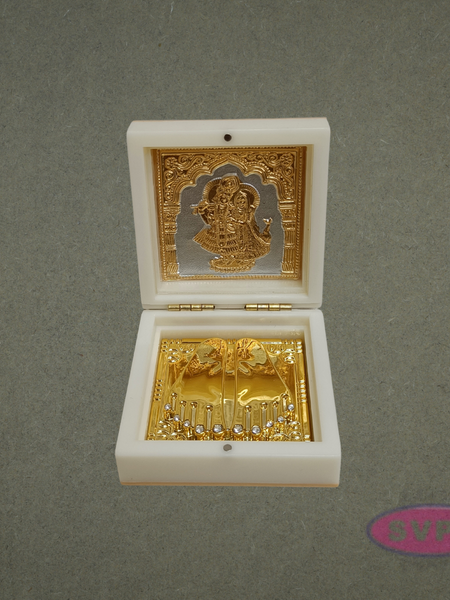 Lord Radha Krishna Paduka Box – Decorative Pooja Gift Box