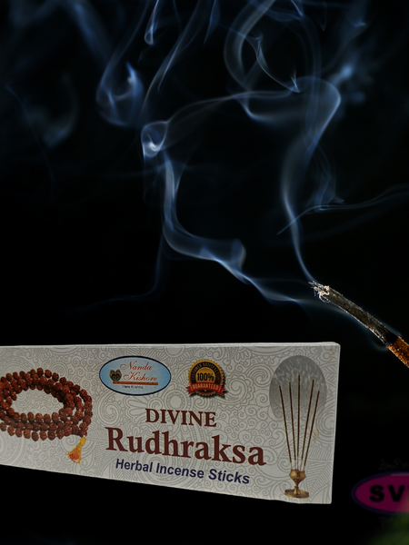 Divine Rudhraksa Agarbatti – Handrolled Herbal Incense Sticks for Home, Temple & Meditation