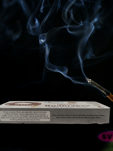 Divine Rudhraksa Agarbatti – Handrolled Herbal Incense Sticks for Home, Temple & Meditation