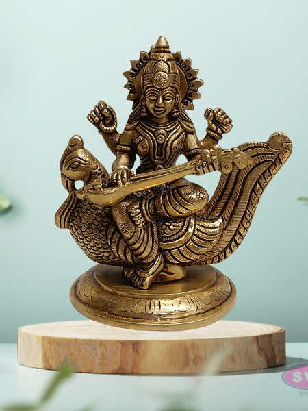 Brass Saraswati Idols – Auspicious Gift