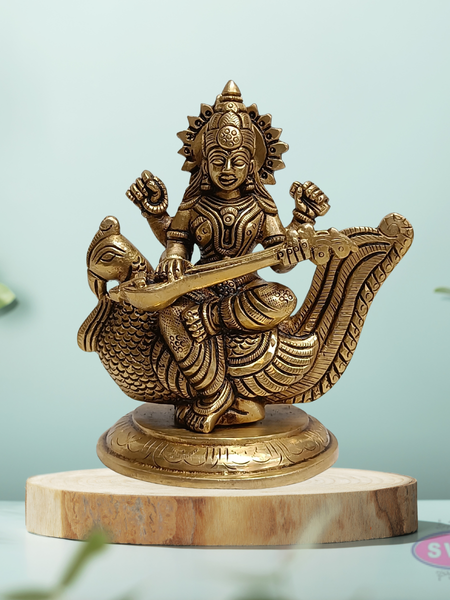 Brass Saraswati Idols – Auspicious Gift