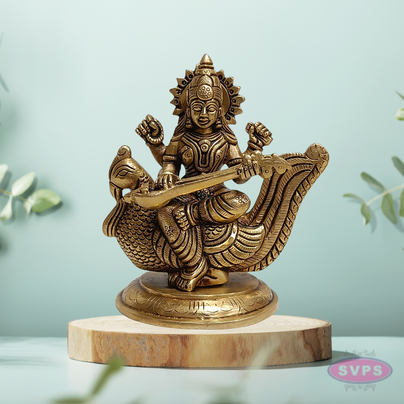 Brass Saraswati Idols – Auspicious Gift