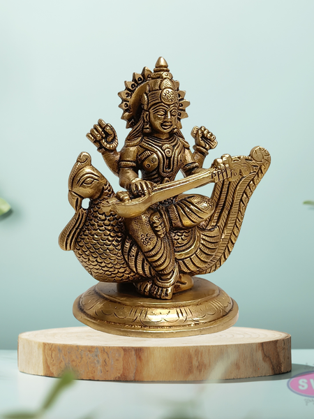 Brass Saraswati Idols – Auspicious Gift