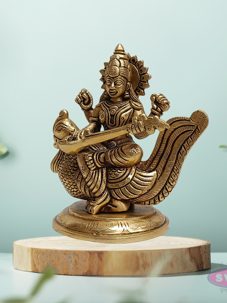 Brass Saraswati Idols – Auspicious Gift