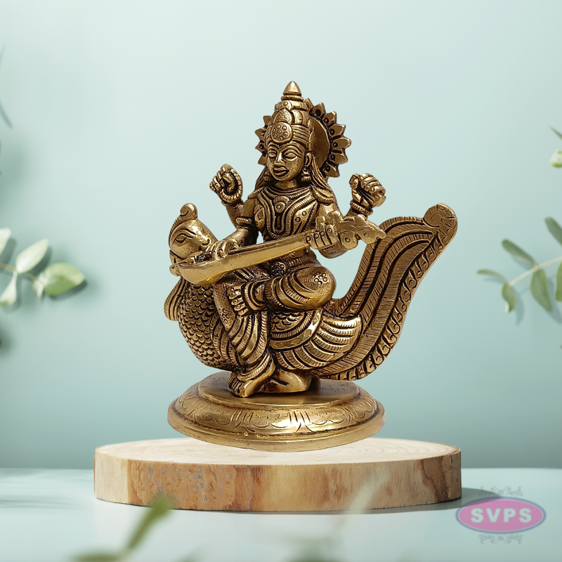 Brass Saraswati Idols – Auspicious Gift