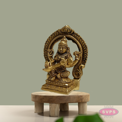 Brass Saraswati Idol Prabhavali Arch