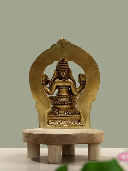 Brass Saraswati Idol Prabhavali Arch
