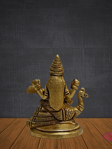 Brass Saraswathi Devi Idol Sitting on Swan – Handcrafted Goddess of Knowledge Statue