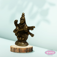 Mini Saraswathi Idol 1 Inch Brass Murti for Pooja & Pocket Temple