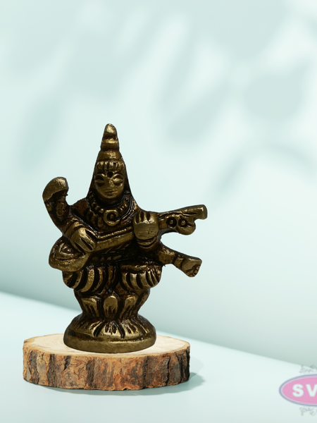 Mini Saraswathi Idol 1 Inch Brass Murti for Pooja & Pocket Temple